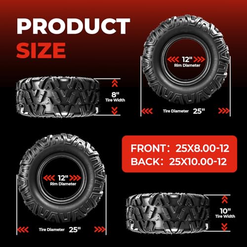 MOTOOS 25x8-12 Front & 25x10-12 Rear