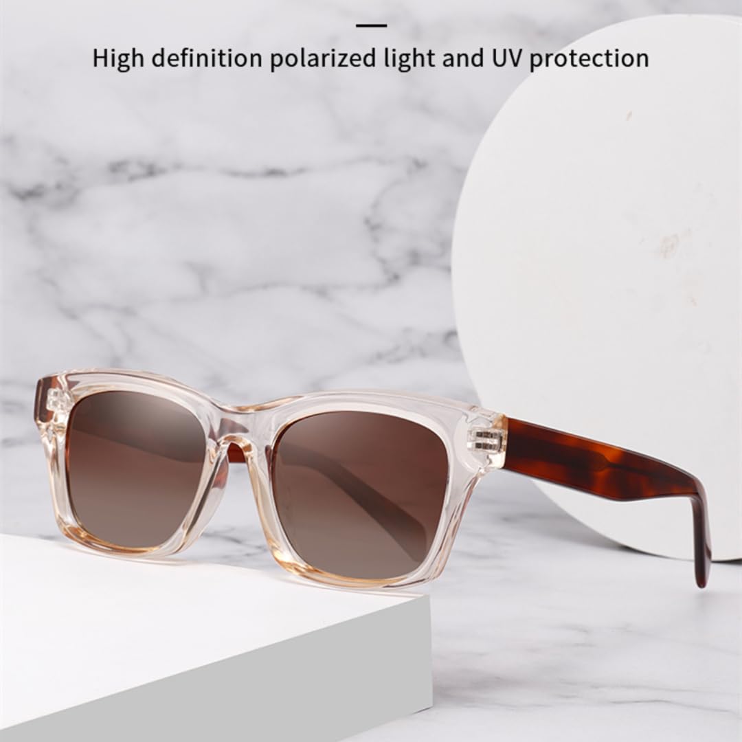 Gafas de sol polarizadas para mujer, UV400, para hombre, de acetato, con montura grande, para camping