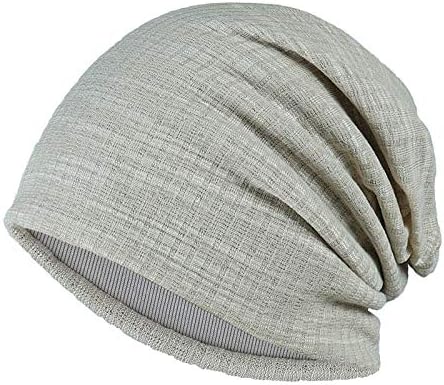 ICSTH Unisex Sleep Hat Soft Cotton Beanie Street Dancer Cap Watch Hat (Wave Pattern Beige s109)