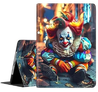 FDHHKJUKO Case for iPad (A16) 11th Generation 11 Inch (2025), for iPad 10th Generation 10.9 Inch (2022), Slim Folding Stand Cover with Auto Wake/Sleep ，Funny Clown 2