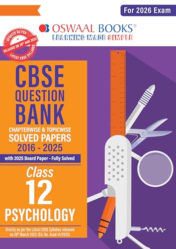 Oswaal CBSE Question Bank Psychology For Class 12 | Based On Late...