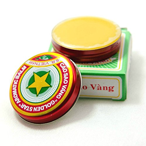 04 Boxes X 10 Grams (Net Weight), Golden Star Balm Big Size, Cao Sao Vang Vietnam, Aromatic Balsam