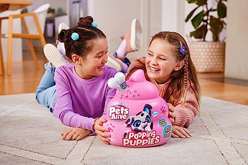Pets Alive Pooping Puppies von ZURU, Dalmatiner, echter Haustier-Hundewelpe, Spiel-Kuscheltier, entwicklungsfördernder Plüsch