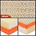 A-Premium Engine Air Filter Compatible with Chrysler PT Cruiser 2006 2007 2008 2009 2010, Flexible Panel, Replace# 4891691AA