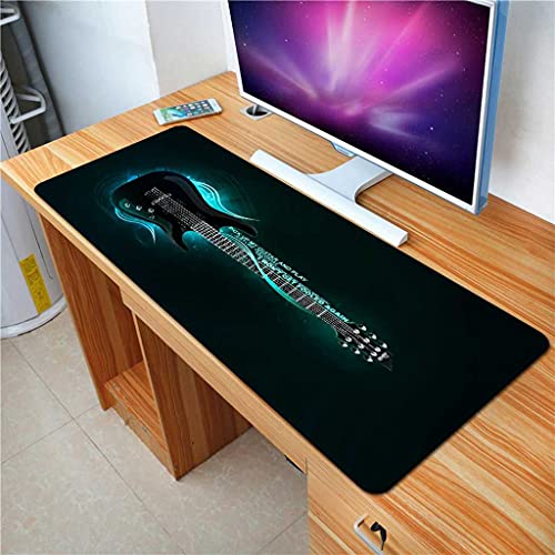 Tapis de souris XXL antidérapant pour gamer PC motif musique