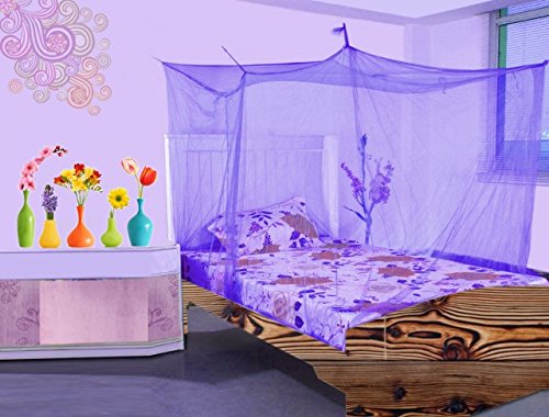 Aarushi Cotton Mosquito Net for Single Bed Blue