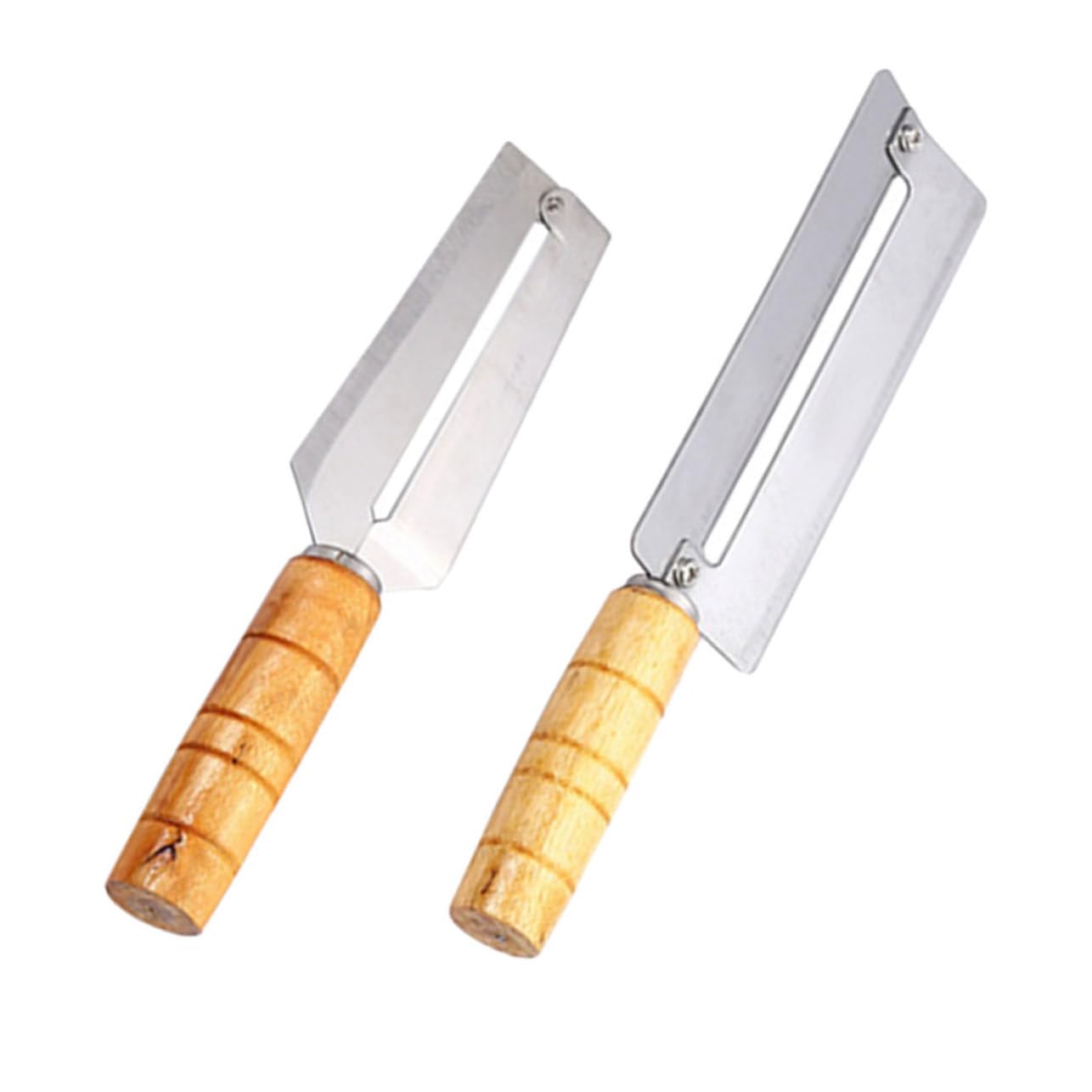 VOSAREA 2 Ensembles Éplucheur Inoxydable pour Fruits Et Légumes Couteau À Éplucher Canne À Sucre Et Ananas Manche Antidérapant Multi Usage Cuisine Et Restaurant 2 Pièces *