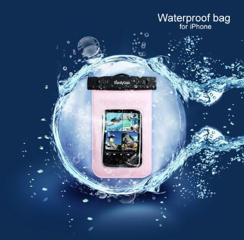 DandyCase Waterproof Case for Apple iPhone 4, 4S - Also Works with iPod Touch 3, 4, iPhone 3G, 3GS, & Other Smartphones - IPX8 Certified to 100 Feet [Retail Packaging by DandyCase] (Pink)
