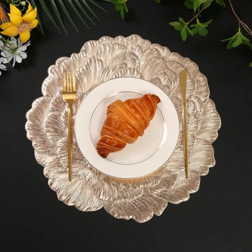 Image of Dakshya Industries PVC Waterproof Round Table Placemat & Table Runner Combo Set | 6 Round Table Mats (38 x 38 cm) + 1 Table Runner | Heat Resistant, Washable, Non Slip Dining Table Decor (Hexalon)