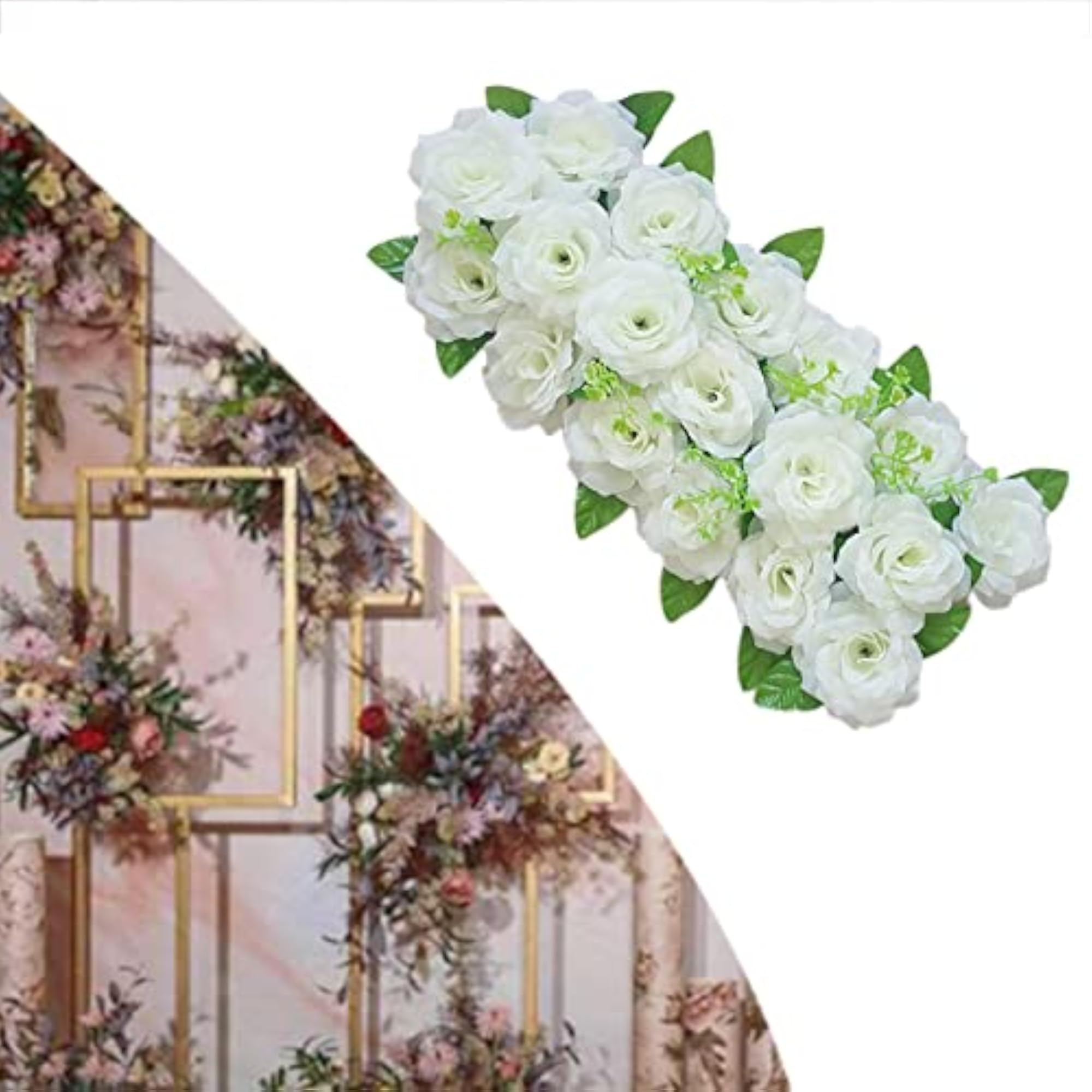 Arch Rose Flower Panel Table Runner for Weddings