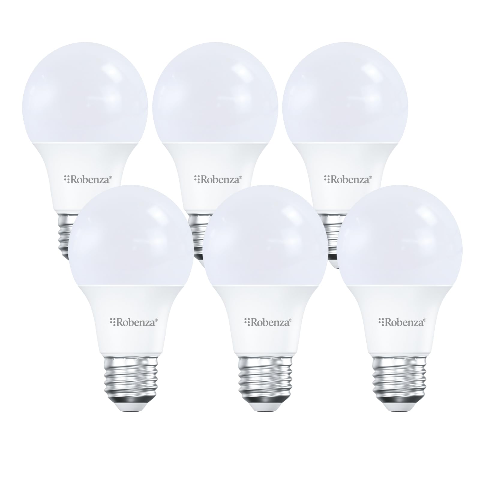 Robenza LED GLS Light Bulb E27 Edison Screw, 8.5W (60W Equivalent), 806 Lumens, 3000K Bright Warm White, Large ES Cap Energy Saving A60 Standard Ceiling Lighting Bulb, Non-Dimmable, Pack of 6 — image 1