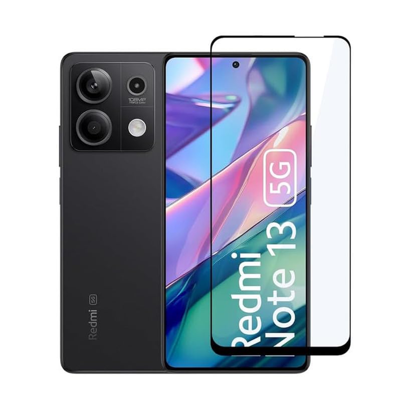 Image of Edge To Edge Screen Protector Tempered Glass For Redmi 13 5G Cellphone With Easy Installation Kit