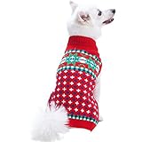 Blueberry Pet for Love of Holiday - Christmas Designer Dog Sweater, Back Length 14', Pack of 1 Clothes for Dogs