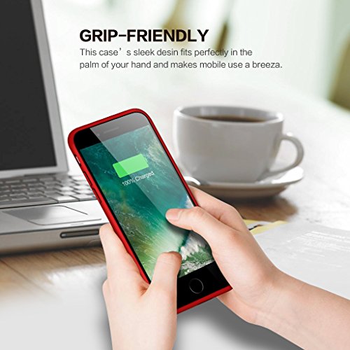 Battery Case For Iphone 8/7/6S/6/Se(2020),[6000Mah] Protective Portable Charging Case Rechargeable Charger Case Extended Battery Pack For Apple Iphone 8/7/6S/6/Se(2020) (4.7Inch)-Red #TOP5
