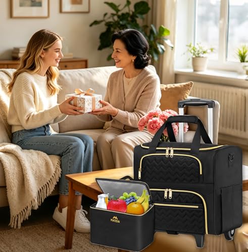 MATEIN Rolling Laptop Bag with Insulated Lunch Box