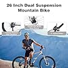 FOMAS Mountain Bike 26 inch 21 Speed Full Suspension MTB Bike Dual Disc Brake Mountain Bicycle for Adult Men Women Cycling Gray #3