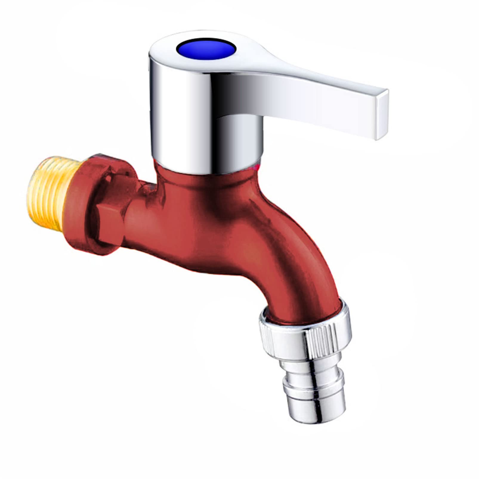Plastic Faucet Sink Faucet Washing Machine Supply Stops Multi-Function Tap Sink Water Tap for Bathroom Garden Accessory Red
