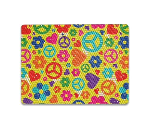 Image of MightySkins Carbon Fiber Skin Compatible with Microsoft Surface Laptop Go 3 (2023) Full Wrap Kit - Peace Cloth | Protective, Durable Textured Carbon Fiber Finish | Made in The USA