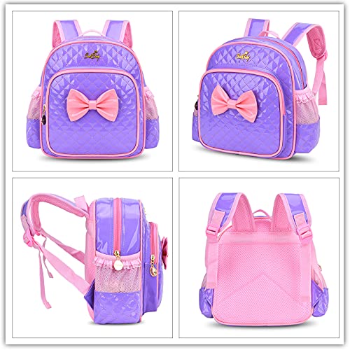 Suerico Cute Durable Waterproof Toddler Preschool Bag Kindergarten Kids Backpack For Girls (Purple) #TOP1