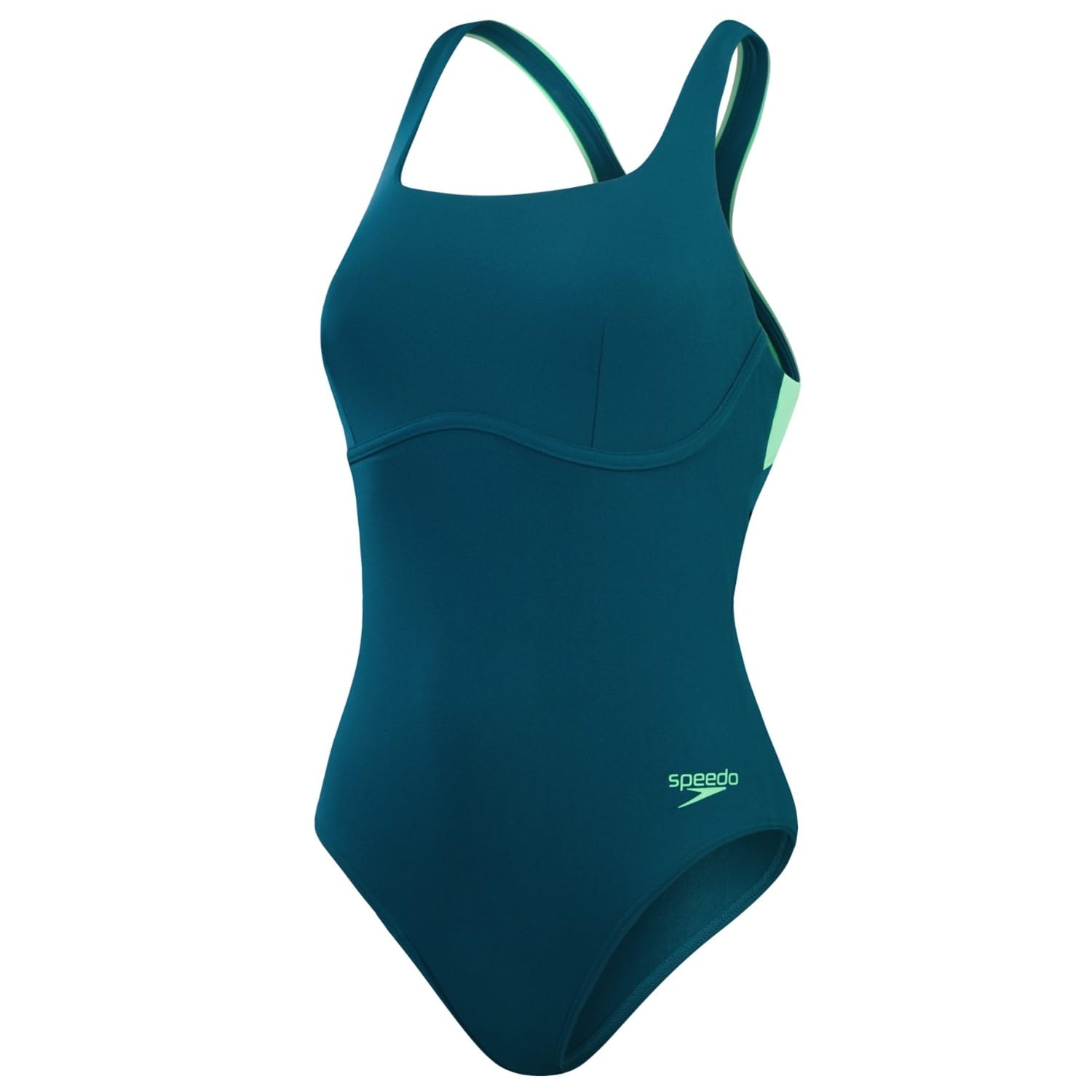 Speedo Flex Band Bañador, Azul/Verde, 40 Women's