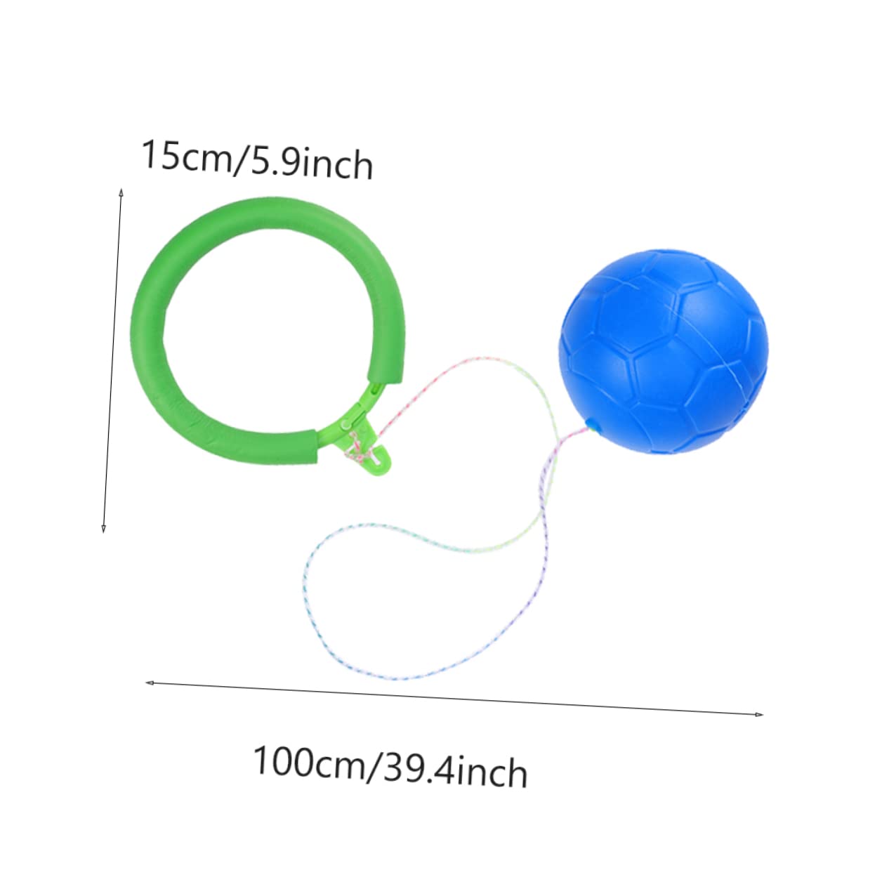 Vaguelly 1set Jumping Ring Fitness Equipment Ball for Fun Outdoor and Indoor Play and Design Present Random Color 2pcs