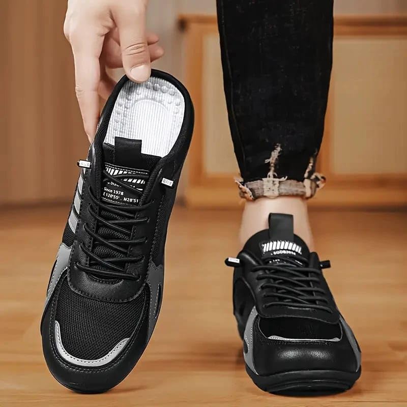 Image of BLUE POP Men's Half Shoe Sneaker Mules, Lace-Up Backless Loafers