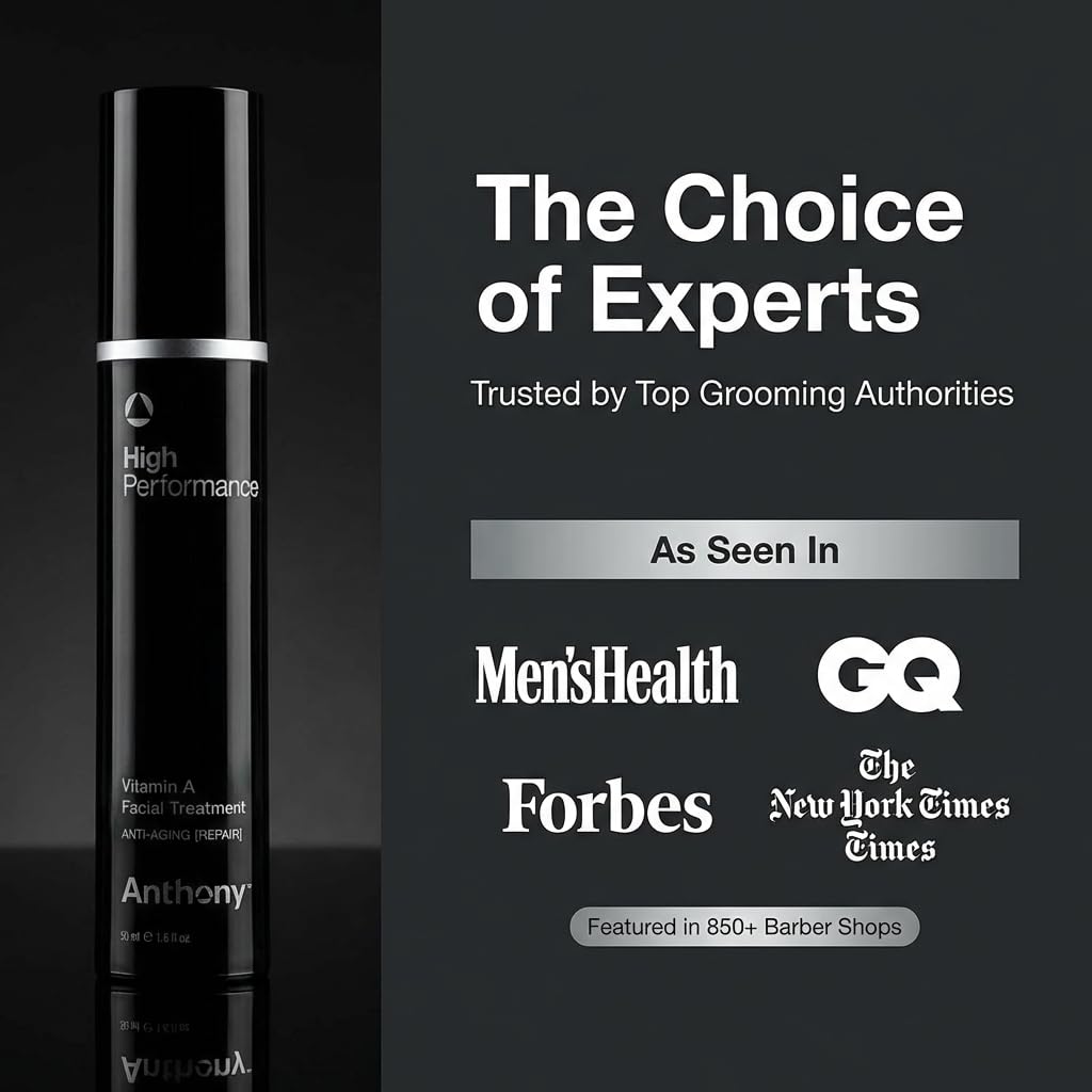 Anthony High Performance Vitamin A Treatment, Advanced Anti-Aging Face Cream with Shea Butter & Squalane, Anti-Wrinkle Moisturizer for Youthful Skin, Safe for Sensitive Skin, 1.6 Fl Oz