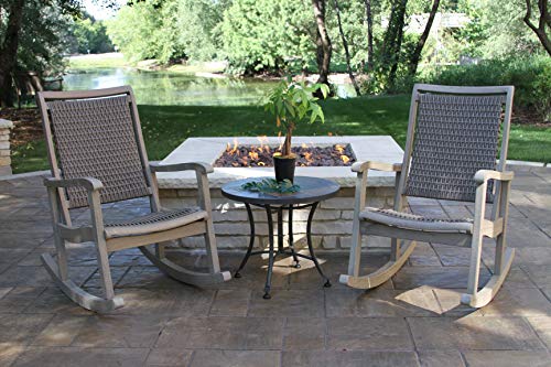 Outdoor Interiors GW21095 Grey Wash Eucalyptus & Driftwood Wicker Rocking Chair