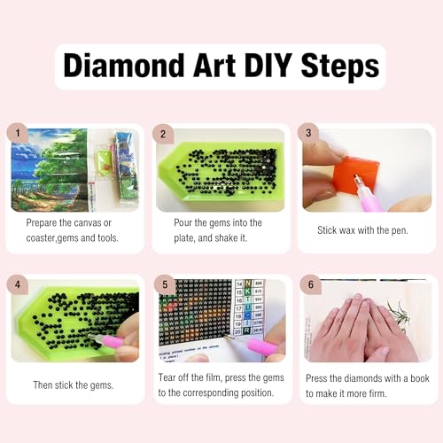 Muzagroo Art Magic Dream World Diamond Art Kits for Adults, 5D Diamond Paintings Kits for Beginners Hand Crafts, DIY Gem Art Kits Diamond Dot Kits Diamond Art Paintings 12x16inches 4PCS (Dream World) by Muzagroo Art - Image 8