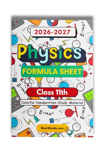 Image of Class 11 Physics Formula Sheet 2026-27 Edition | Handwritten Colorful Notes Book | CBSE NCERT Quick Revision Guide for Formulas & Derivations