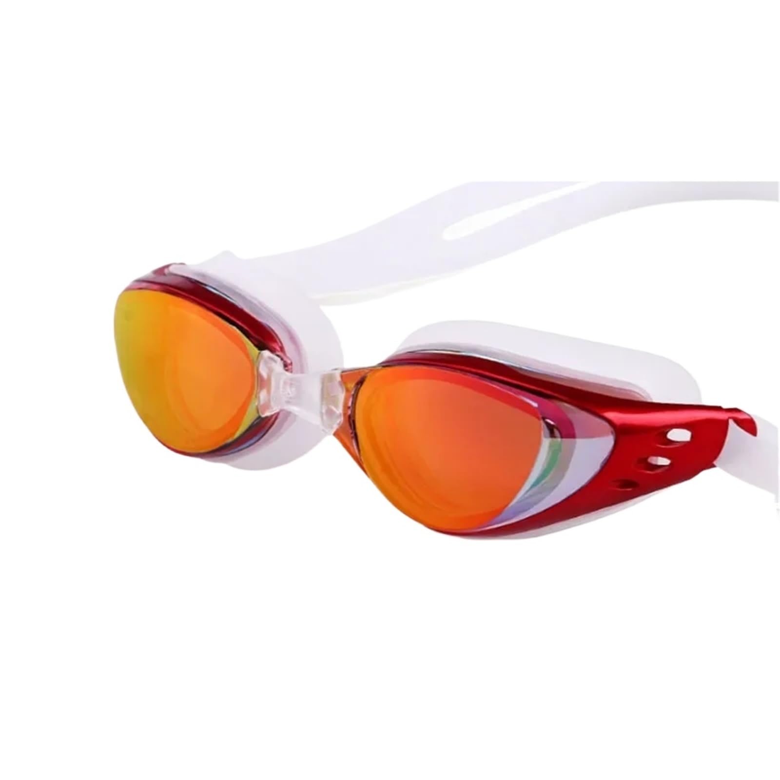 JUANYAO Occhiali Da Nuoto Occhiali da nuoto Uomo Donna Occhiali da sub impermeabili in silicone antiappannamento Per Il Nuoto(Red)