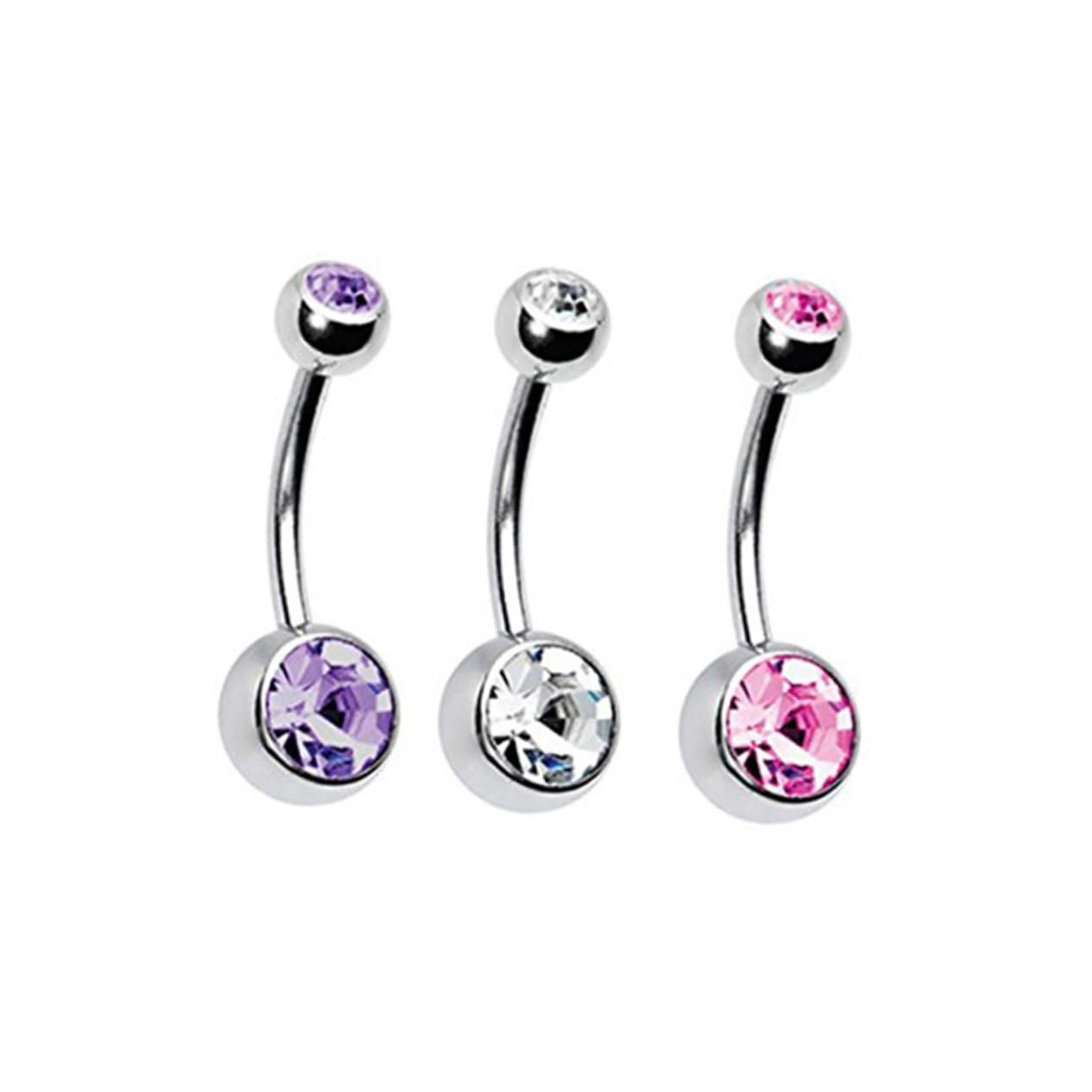 VALICLUD 45 Pcs Belly Button Ring Piecing Kit Professional Piecing Kit Body Piecing Kit Silver