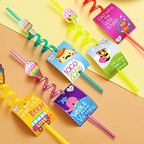 24 pitillos reutilizables para fiestas con diseño de helado miniatura 4