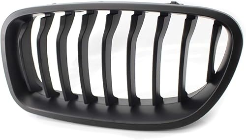 Miniatura 6 de Zhisheng - Parrilla delantera para riñón BMW, color negro mate, línea de listón, compatible con BMW F10 F11 5 Series M5 4D Sedan / 5D Touring