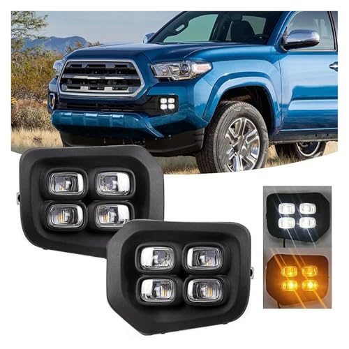 Luz led parachoques Toyota Tacoma 2016-2020 blanco y amarillo 5