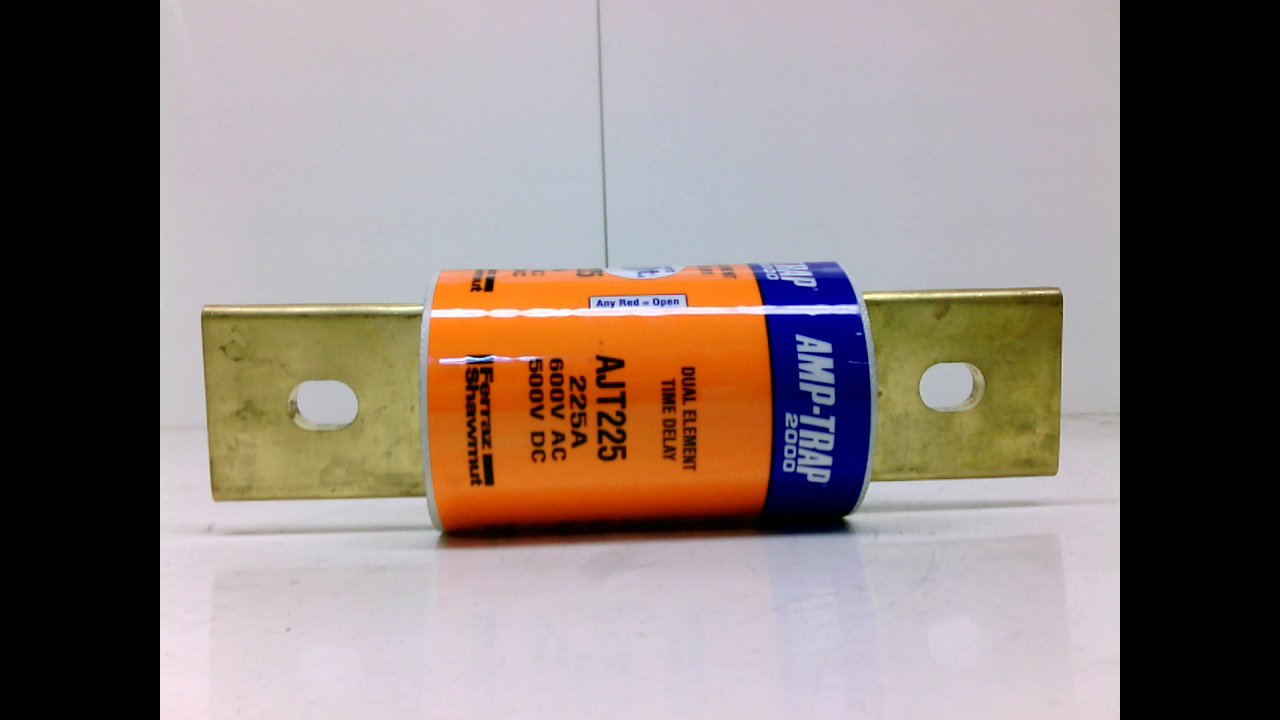 Ferraz Shawmut Ajt225, Time Delay Fuse, Dual Element, 225A, 600Vac Ajt225