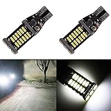 ★ 【Aplicación】 SOLO se usa para luces de reversa de respaldo. Compatible con enchufes estándar: T15, 912, 921, 906, 904, 902, W16W, solo conéctelo y juegue sin modificaciones. No polaridad, para automóviles, vehículos recreativos, SUV, fácil de instalar.