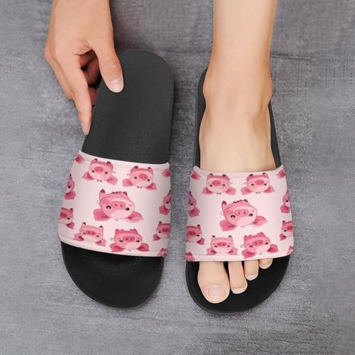 Chaussons cochon rose antidérapants contre les pieds froids 41 - 6
