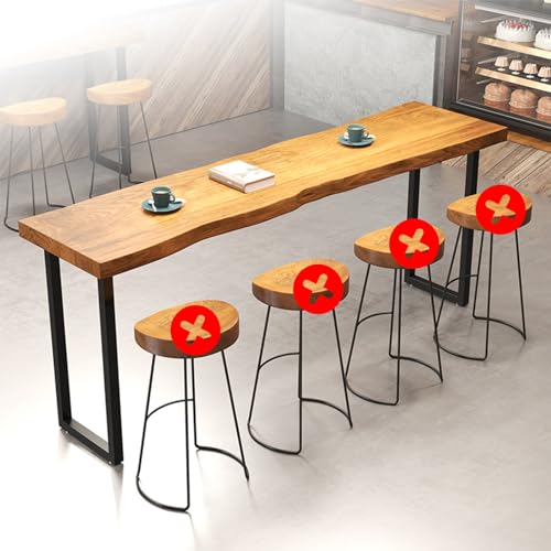 Moderna mesa de bar extralarga, mesa de comedor rectangular de madera para cocina, patio, restaurante y bistró, ideal para sala de estar y pasillo, no incluye sillas