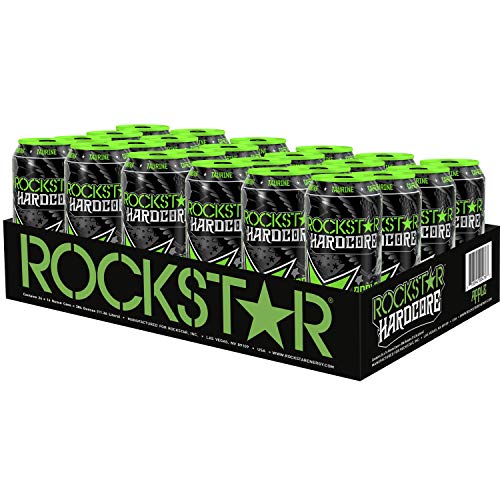 Rockstar Hardcode Energy Drink, with Caffeine and Taurine, 16 oz (24 Pack) (Packaging May Vary), Apple, 384 Fl Oz