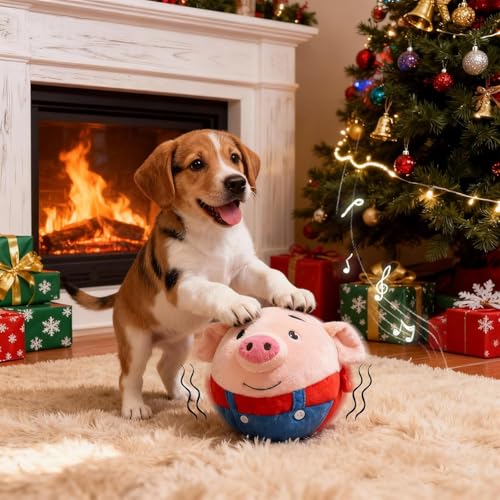 Aktiv Bewegliches Haustier Plüschtier, Sprechendes Bewegliches Hundespielzeug, Interaktives Hundespielzeug, Shake Bounce Langeweile Spielzeug, Hundetrainingsball Haustier Bissfestes Spielzeug für