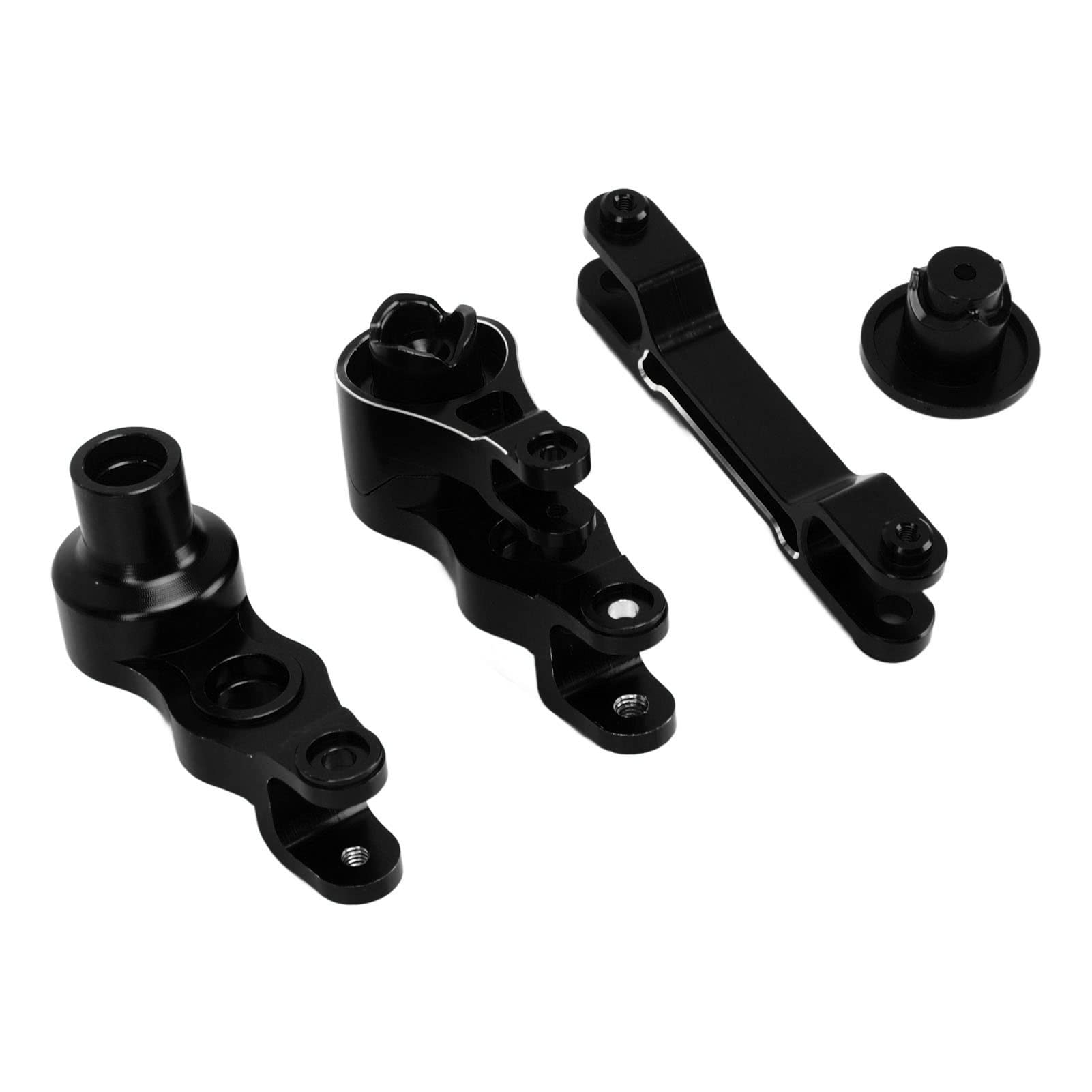 Zestaw układu kierowniczego Mavaol RC ze stopu aluminium CNC dekoracyjne kompaktowe lekkie akcesoria RC do samochodu 1/5 RC (Black)