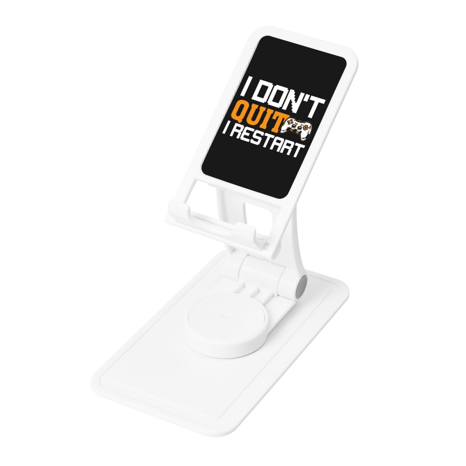 KOSPOGO I Don't Quit I Restart Phone Stand for Desk Adjustable Phone Holer Office Travel Accessories for Mobile Phone/Ipad/Tablet Cell Phone Stand