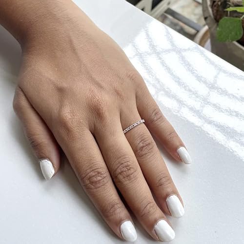 Red Ruby & White Diamond Half Eternity Wedding Band For Women, 14K Rose Gold Finish Ruby Wedding Band, Ladies Alternate Diamond Ring #TOP1