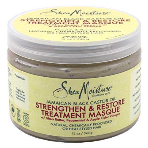 Shea Moisture amaican Black Castor Oil Strengthen Grow and Restore Treatment Masque, 12oz (3 Pack)