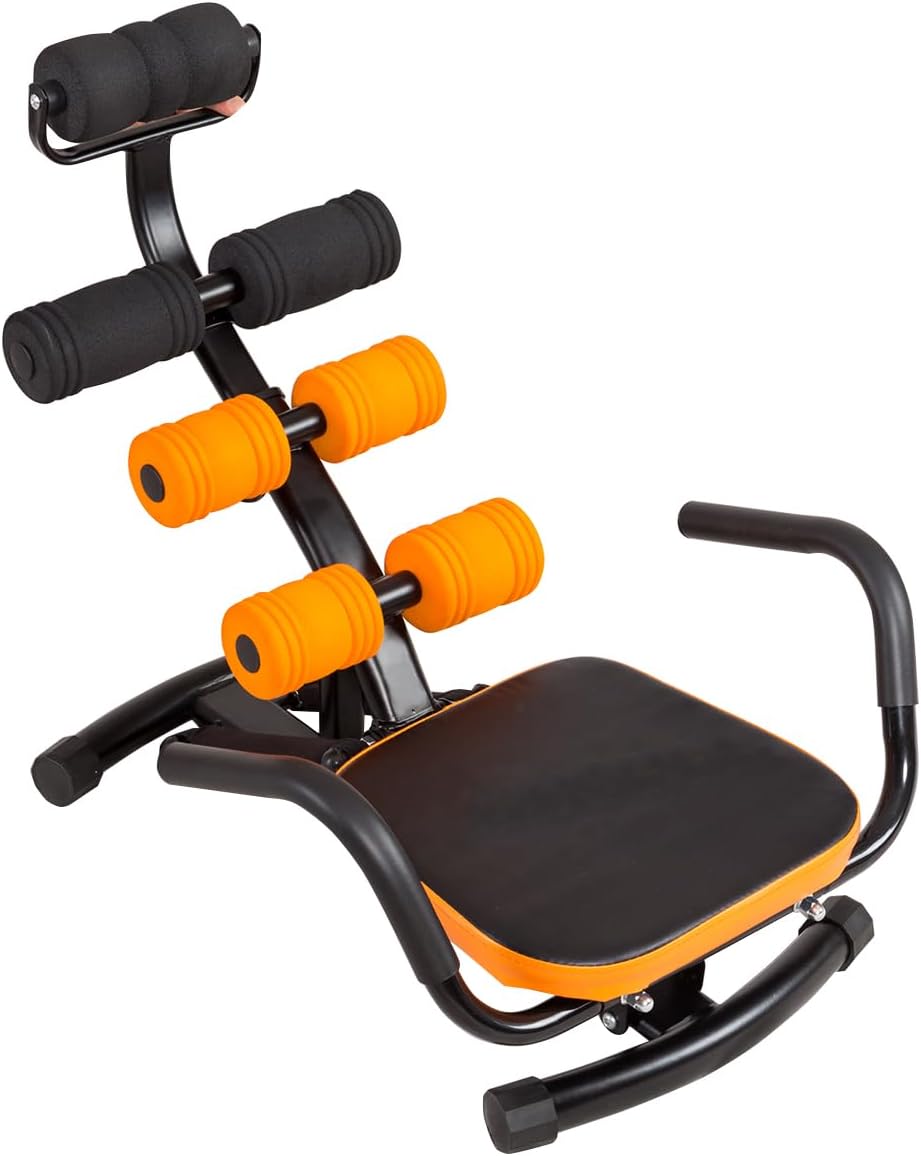 Ab Trainer, Height Adjustable Ab Rocket Crunch Machine for Home Gym Workout, Core Strength Training Equipment for Body Shaping, Sit Up Exercise Equipment Suitable for Beginner Ab Doer