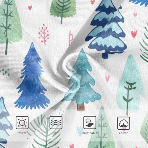 Joisal Christmas Trees Winter Little Girl Panties Toddlers Underwear Floral Cotton Cartoon Briefs Kids Undies 2t3