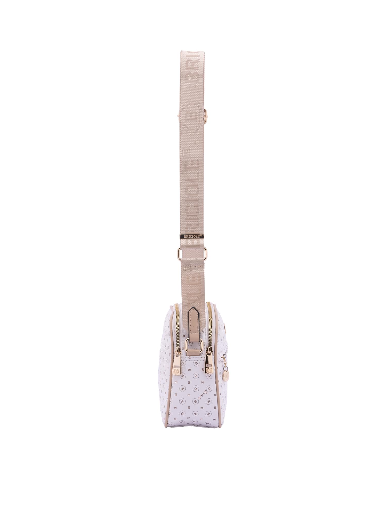 Bolso Bandolera Mujer Ecopiel con Cremallera - Negro y Marrón