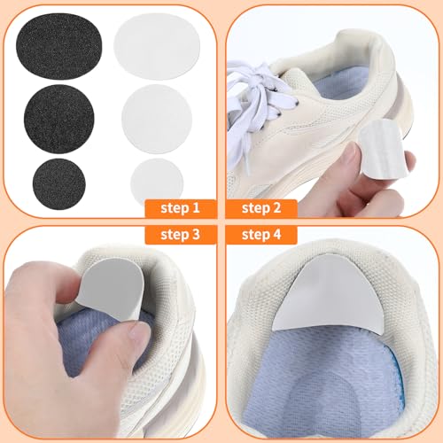 TIESOME 12 pares de inserções de reparo de salto de sapato, kit de remendos internos autoadesivos em