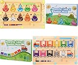 Kaisibum 2 Stück Magnetspiel Labyrinth,Montessori Spielzeug ab 2 3 4 5 Jahren Lernspiele Motorikspielzeug Klassifizierung der Farben Kinderspielzeug Geschenk für Jungen und Mädchen